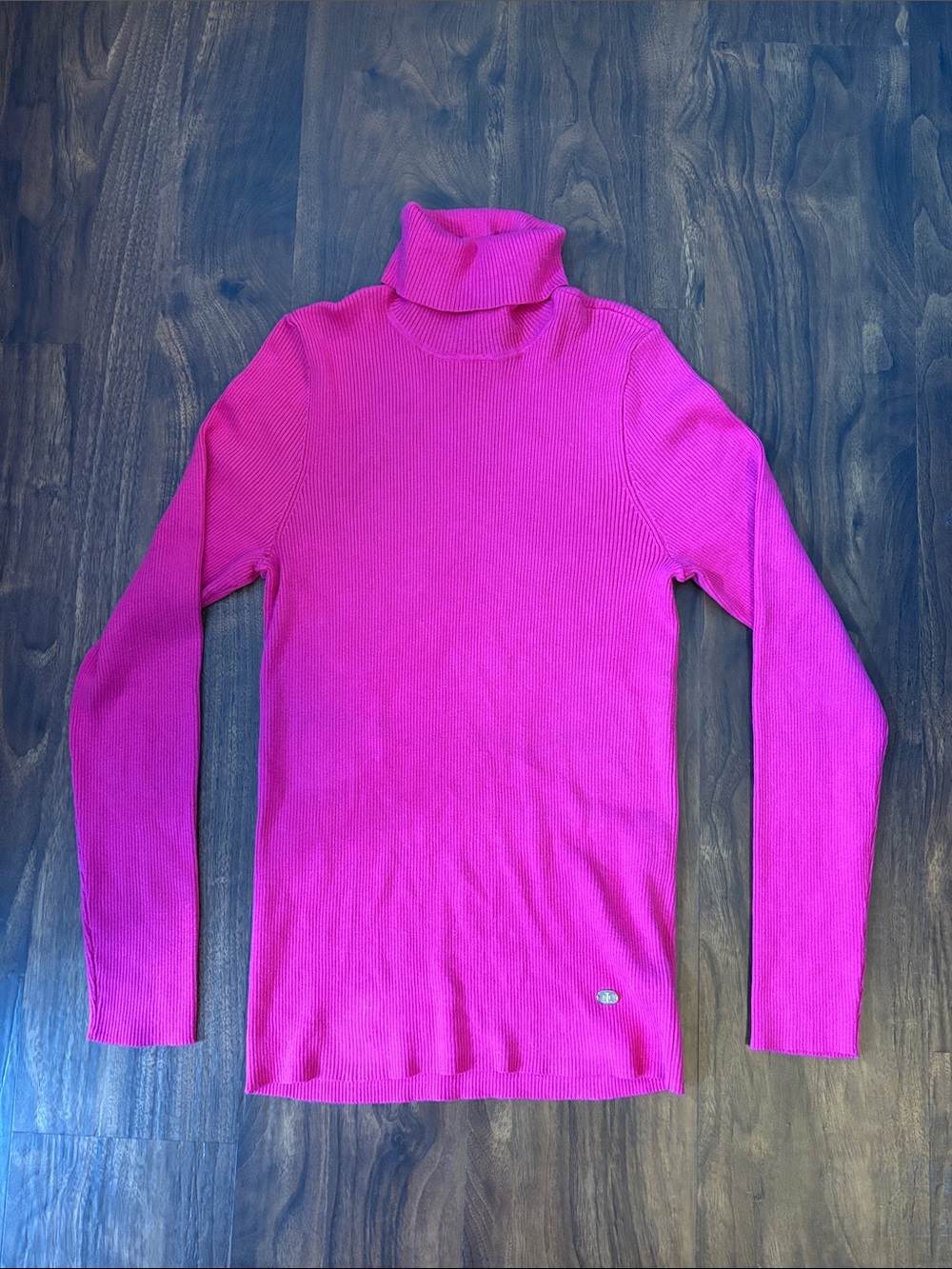 Ralph Lauren Pink Turtleneck Ribbed Sweater